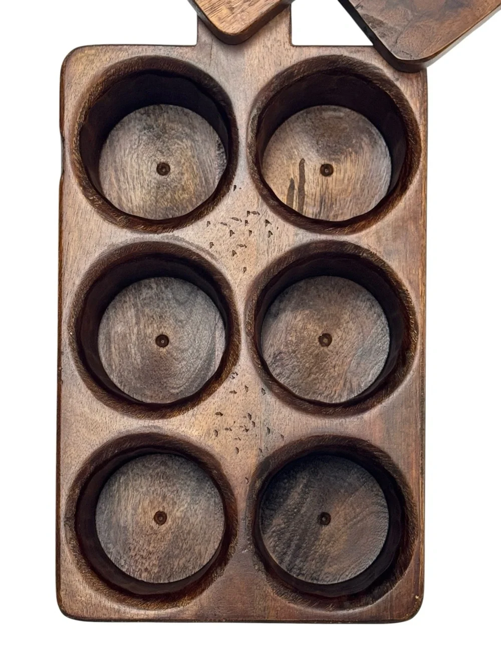 Vintage Williams Sonoma Rustic Heavy Wood Spice/Egg Box With Lid/Cutting Board